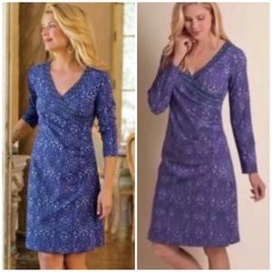 Soft Surroundings Safari Surplice Faux Wrap Dress